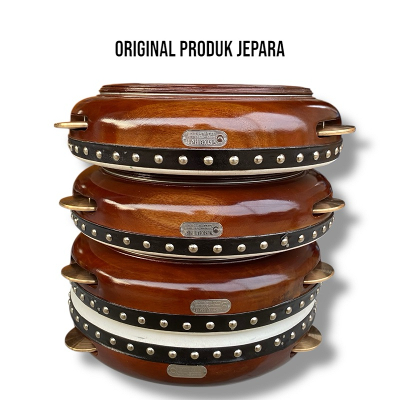 Rebana Hadroh Genjring Kencer Kuningan Jepara Ukuran 30