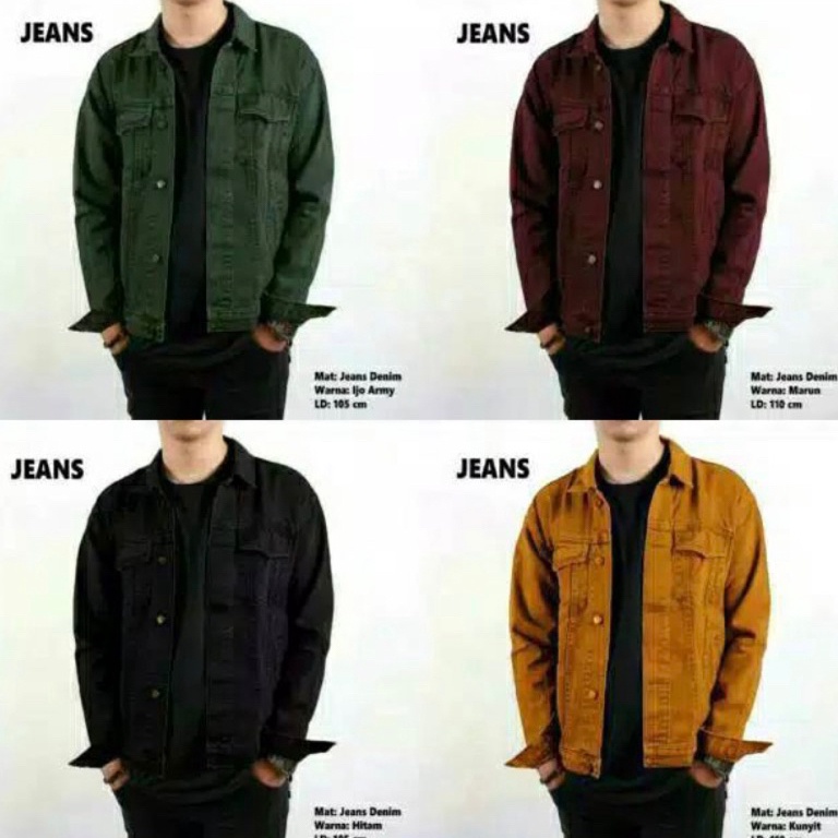KODE Q65Y Jaket Jeans Denim pria  Jaket Jeans Termurah  Jaket Levi Pria wanita  Jaket Denim Jumbo  S