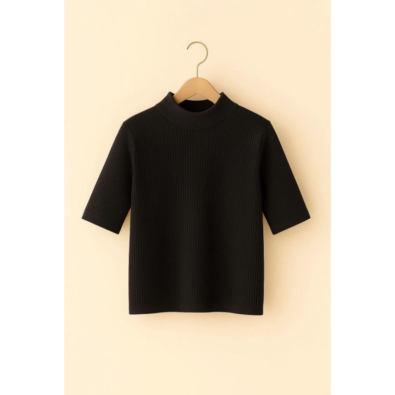 turtleneck lengan pendek / kaos dalaman wanita / turtleneck wanita