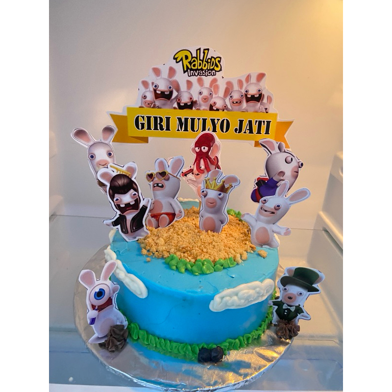 

cake rabbit/cake tema rabbit/cake ulang tahun rabbit/cake ulang tahun kelinci