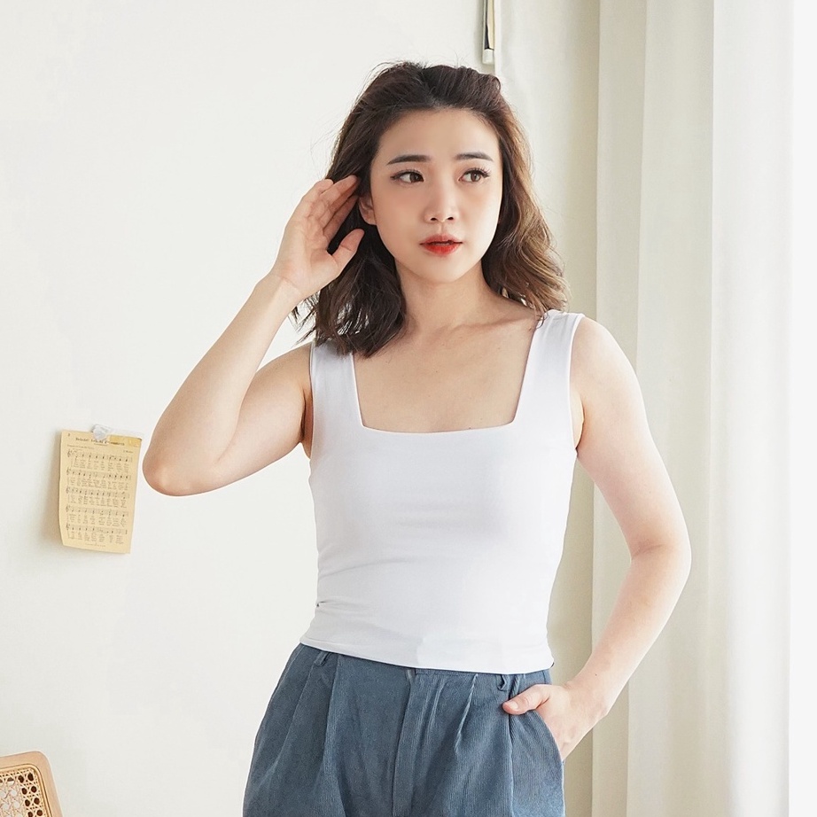 Tanktop Square Tank Top Square Tanktop Baju Atasan Wanita Crop Top 3