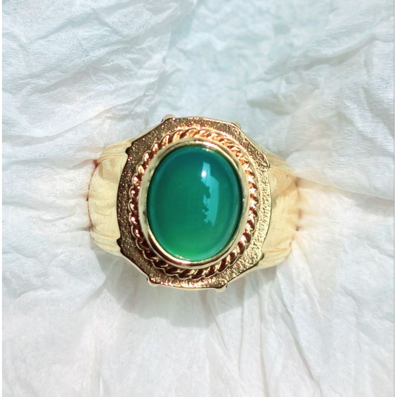 Cincin Batu Green BACAN Doko Original Kualitas Super Bening di jamin Asli