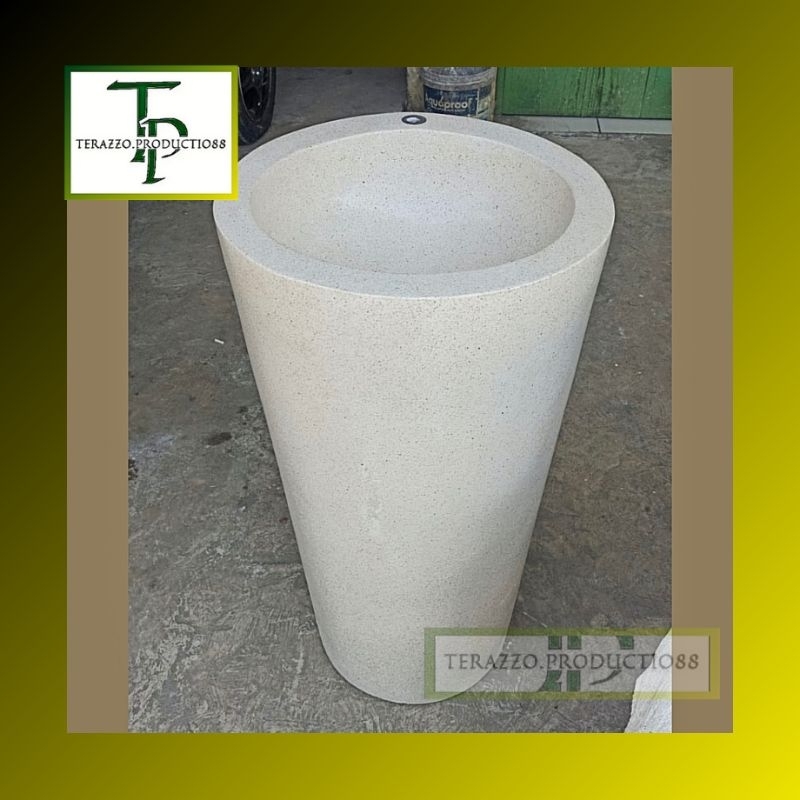 Wastafel Terazzo Silinder Glossy