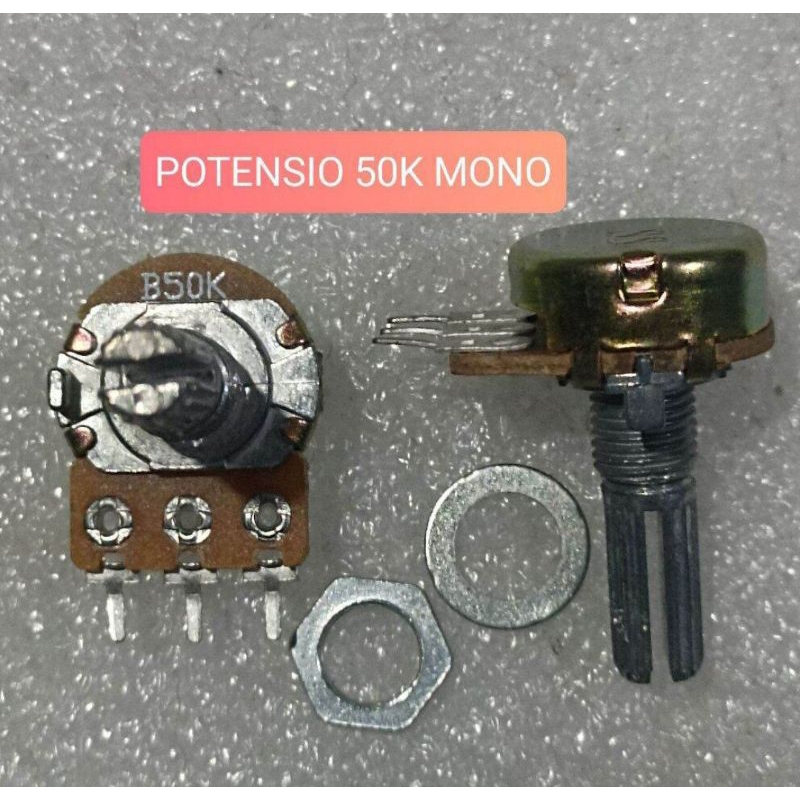 POTENSIO MONO 50K MONO POTENSIOMETER MONO LINEAR 50K 50 K