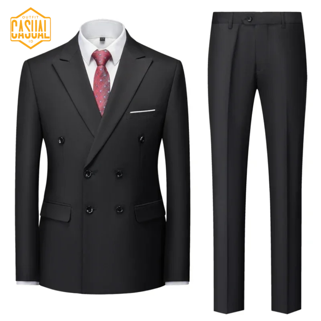 Setelan Jas Pria Tuxedo Kancing 6 Formal Slimfit Premium / Jas Pria / Jas Formal / Jas Pria Slimfit