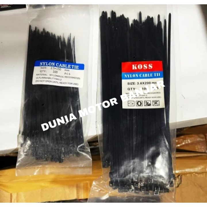 

Kabel Ties 10cm / 15cm / 20cm 1Pack 100pcs Berkualitas