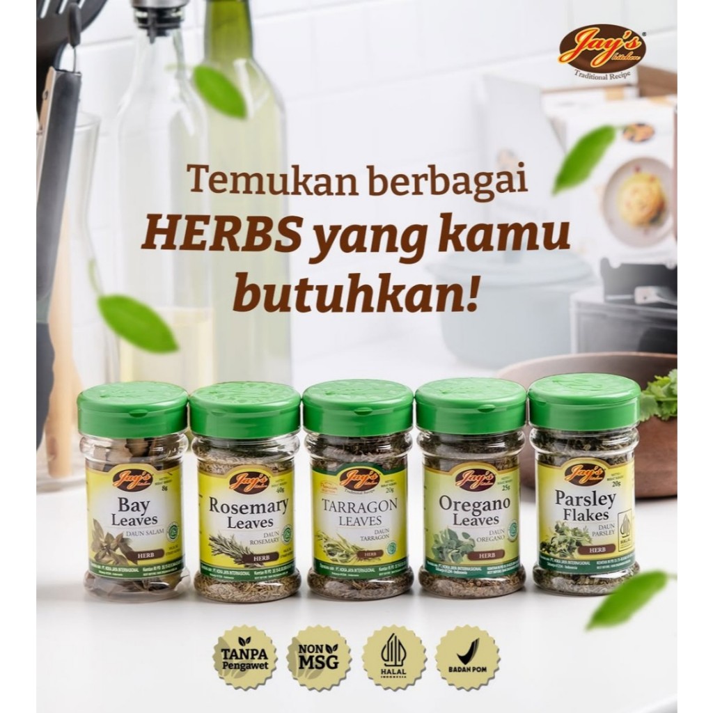 

Jays Aneka Bumbu Dapur Natural Spices and Herbs Bottle