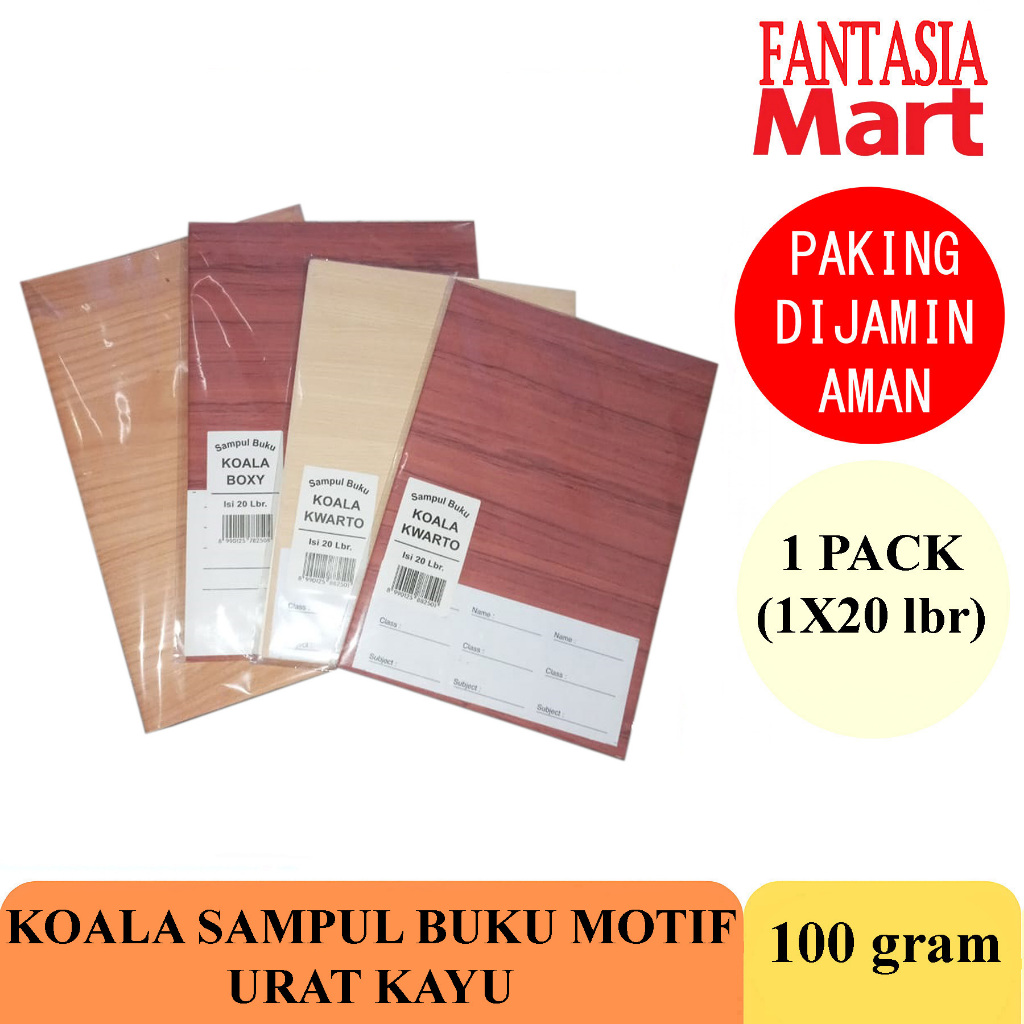 

KOALA SAMPUL BUKU MOTIF URAT KAYU COKLAT BERBAGAI UKURAN FANTASIA DENGAN PAKING AMAN