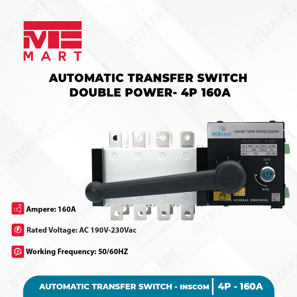 ATS 4P 160A AUTOMATIC TRANSFER SWITCH CHANGE OVER SWITCH COS OTOMATIS