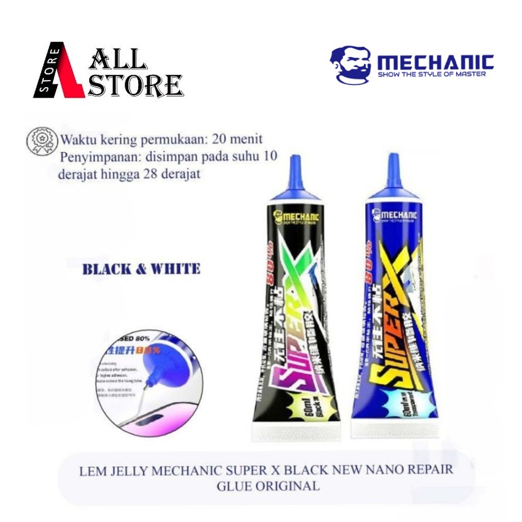 

MECHANIC SUPER X LEM JELLY MECHANIC SUPER X BLACK NEW NANO REPAIR GLUE ORIGINA LEM LCD LEM TOUCHSREEN BACKDOR