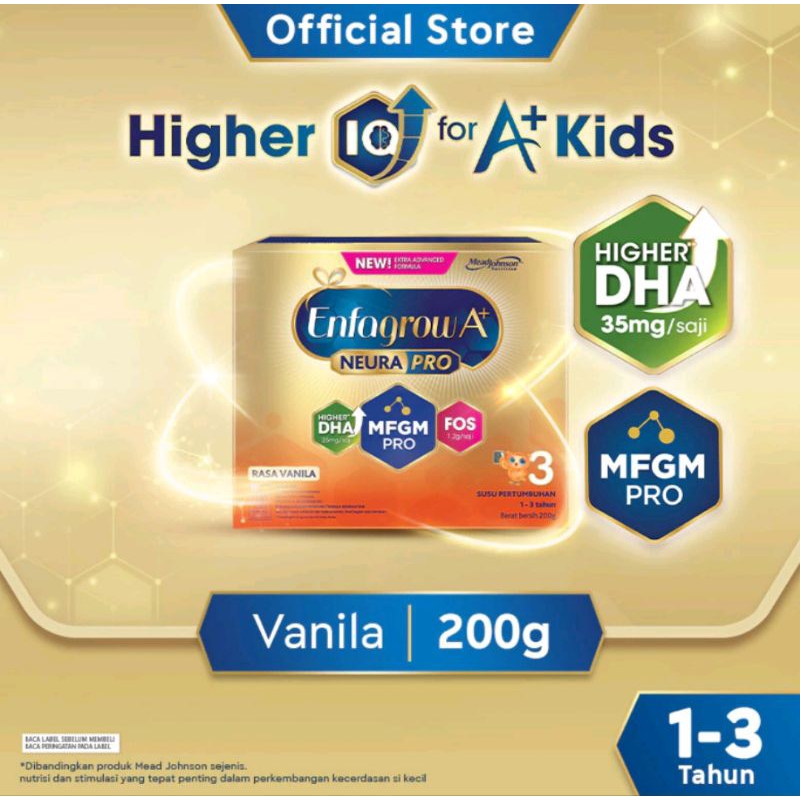 

Enfagrow A+ 3 Susu Formula Anak 1-3 Tahun Rasa Vanilla - 200 gr
