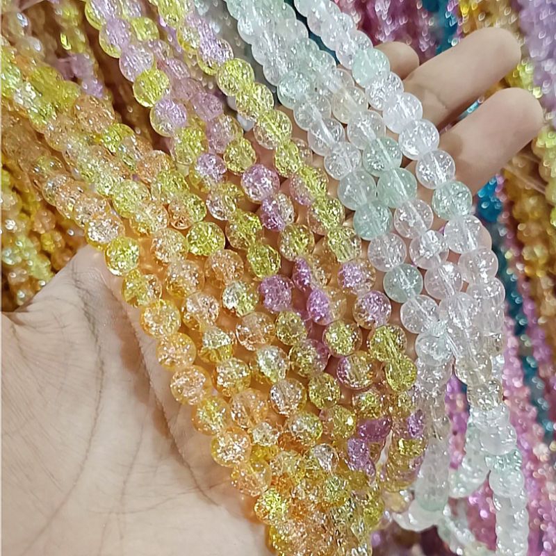 Jual 8mm(107pcs)Kristal/Manik-Manik Kaca Pecah