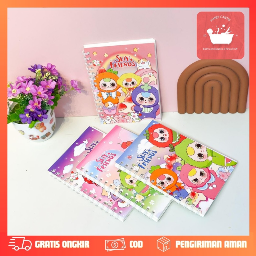 

BUKU SPIRAL A5 BABY THREE BK-1872 BOOK Notebook A5/Buku Tulis Sekolah isi 60 lembar