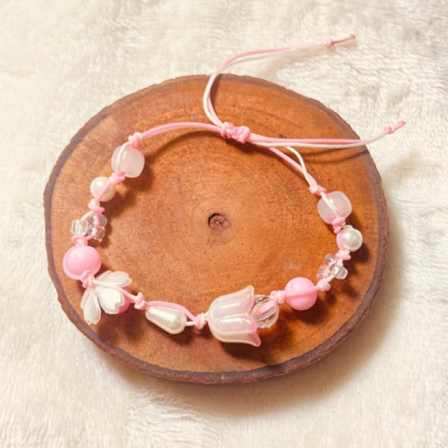 BARCELET/GELANG fairy/ tulipe pink / gelang giok/ gelang serut /gelang pink
