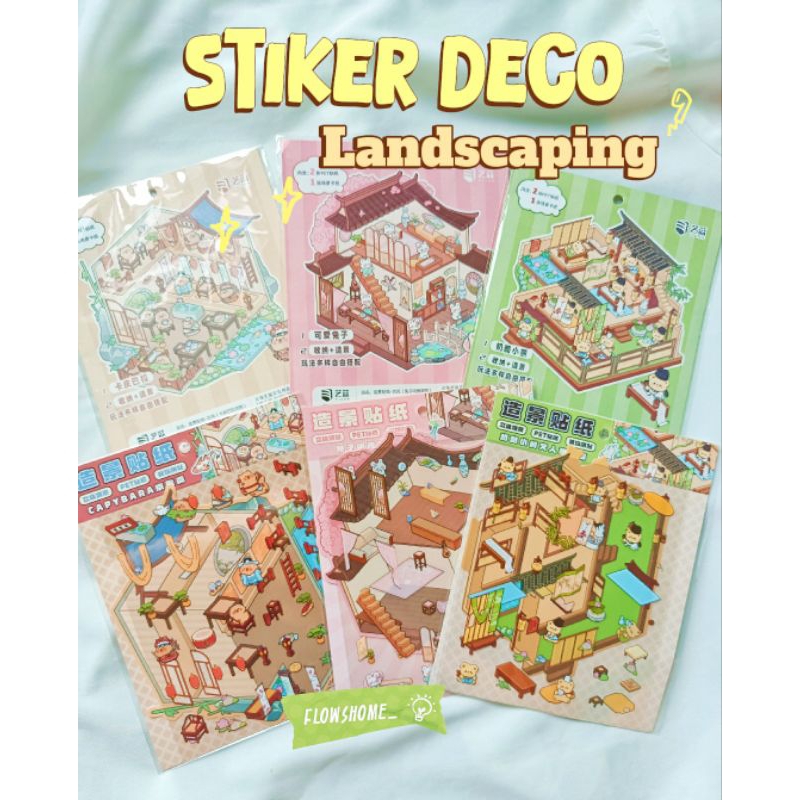 Stiker deco landscape 3d / stiker ruangan 3d estetik/ stiker deco korea 3d