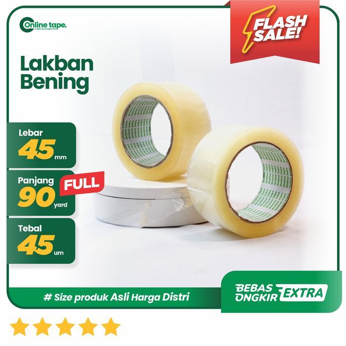 

FLASH SALE! Lakban Bening MURAH 100 yard 45 mm ECO / Isolasi / Solatip / Lakban Bening