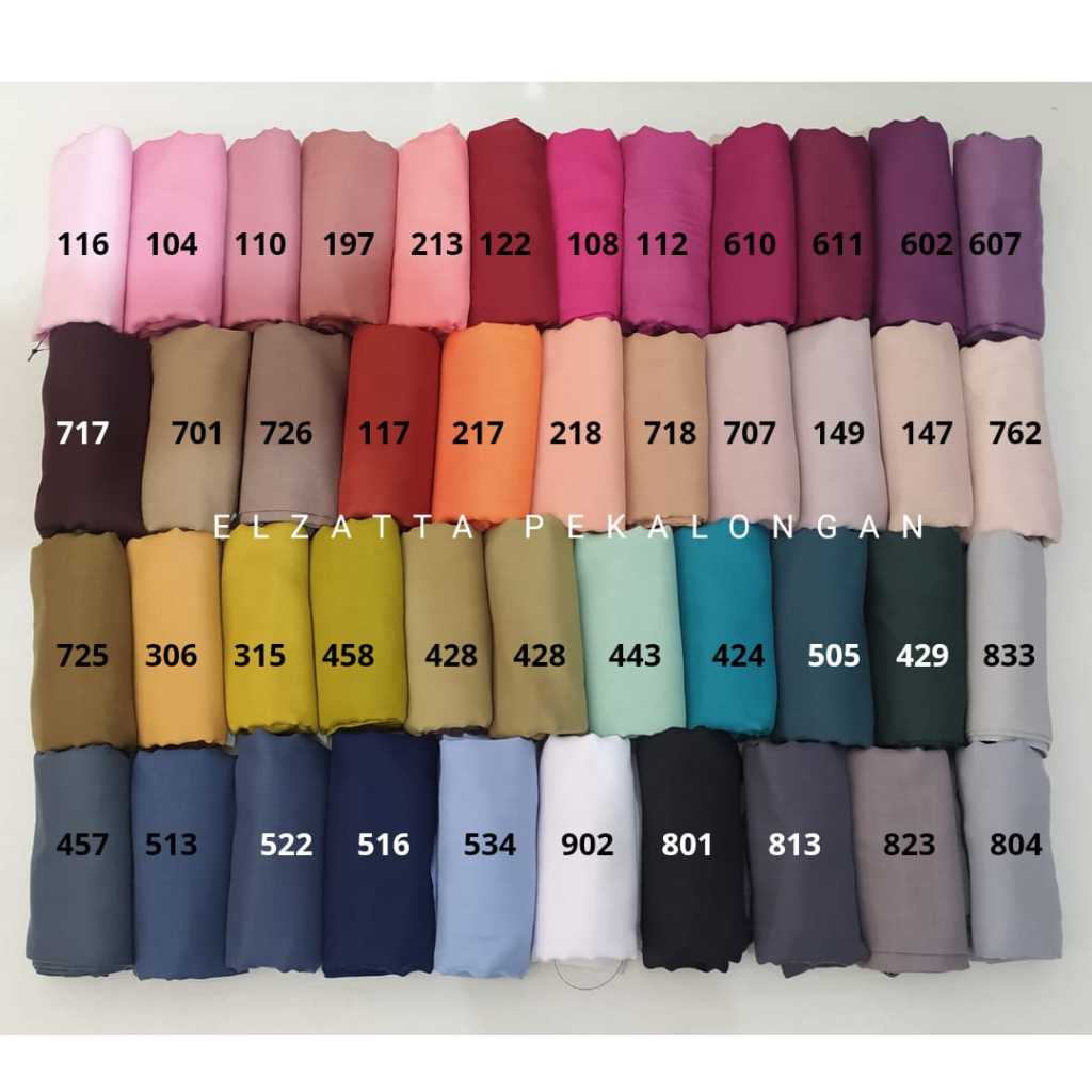 ELZATTA HIJAB KERUDUNG SCARF/SEGIEMPAT POLOS / KERUDUNG ELZATTA SEGI EMPAT