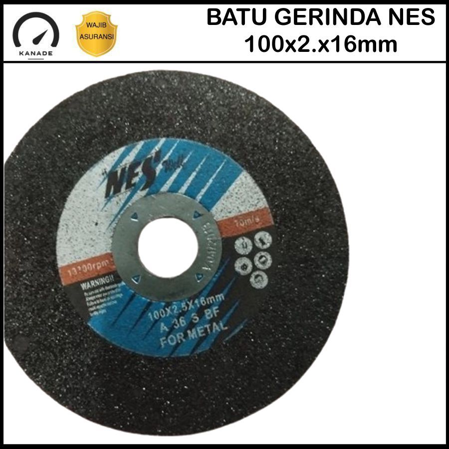Batu Gerinda Poles NES 100x2.x16mm Batu Gerinda Duduk Grinding Wheel Pemotong Besi