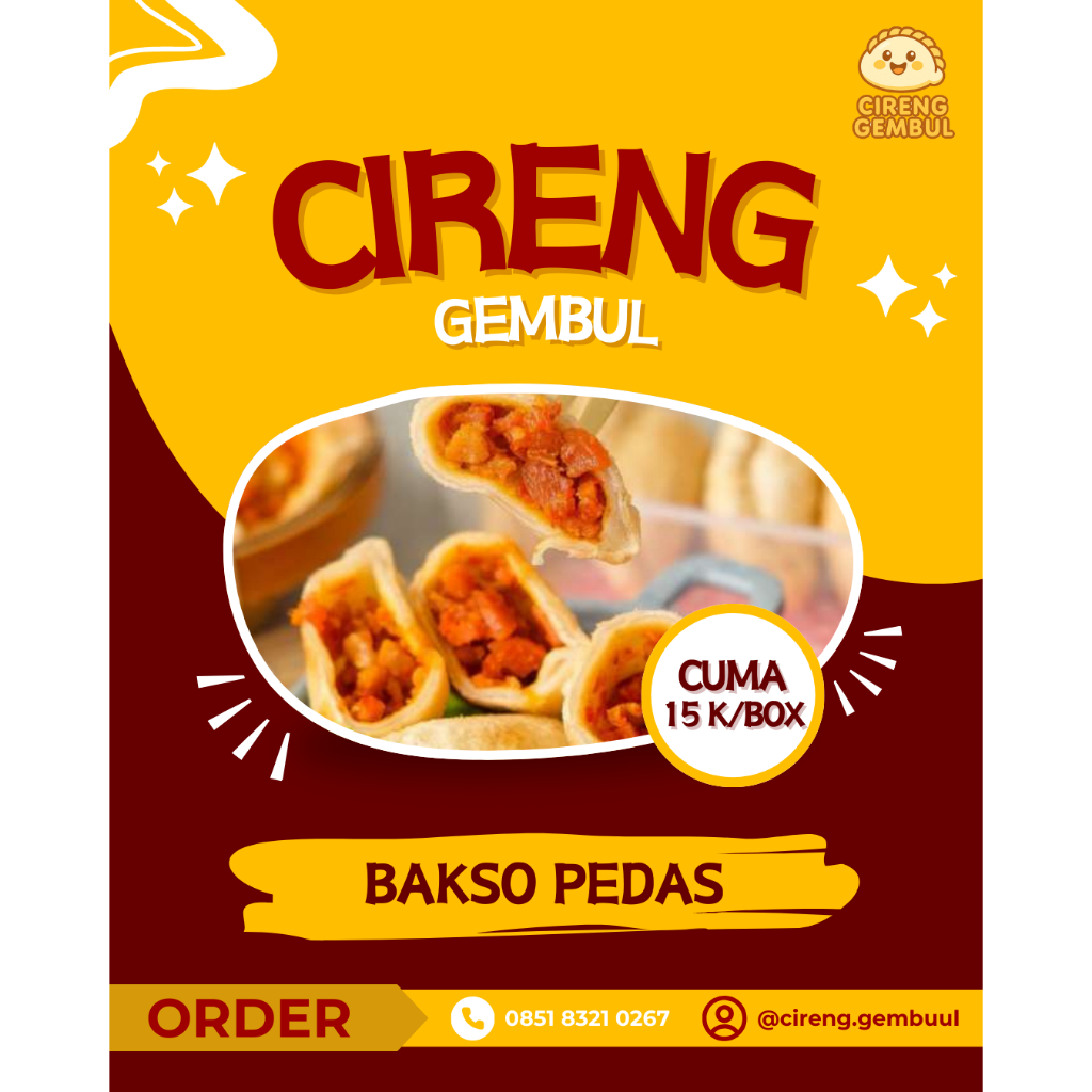 

Cireng Isi Bakso Pedas - 5 Pcs Per Box