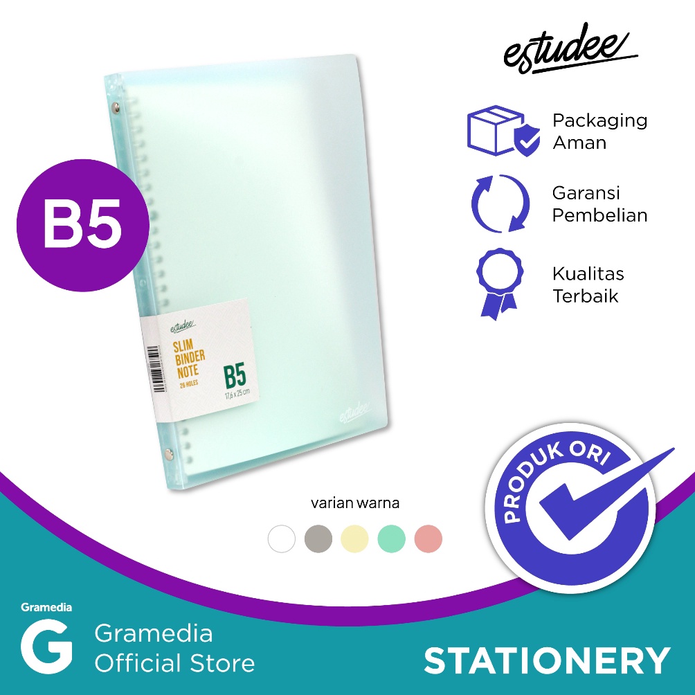 

KODE T23S Estudee Slim Binder Note B5 Tosca