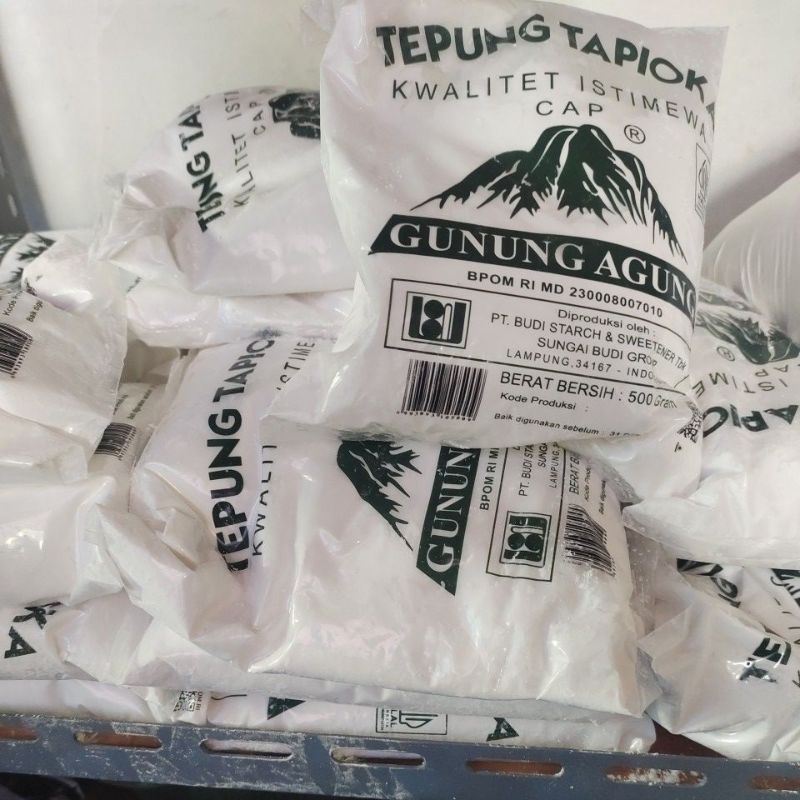 

TEPUNG TAPIOKA CAP GUNUNG AGUNG KEMASAN 1/2KG MURAH