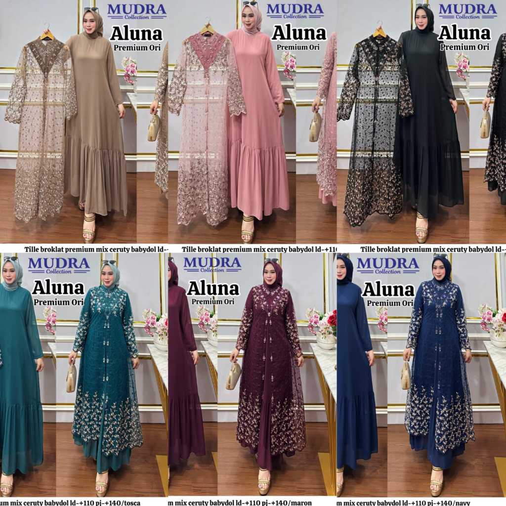 ALUNA DRESS BRUKAT PREMIUM ORI BY MUDRA
