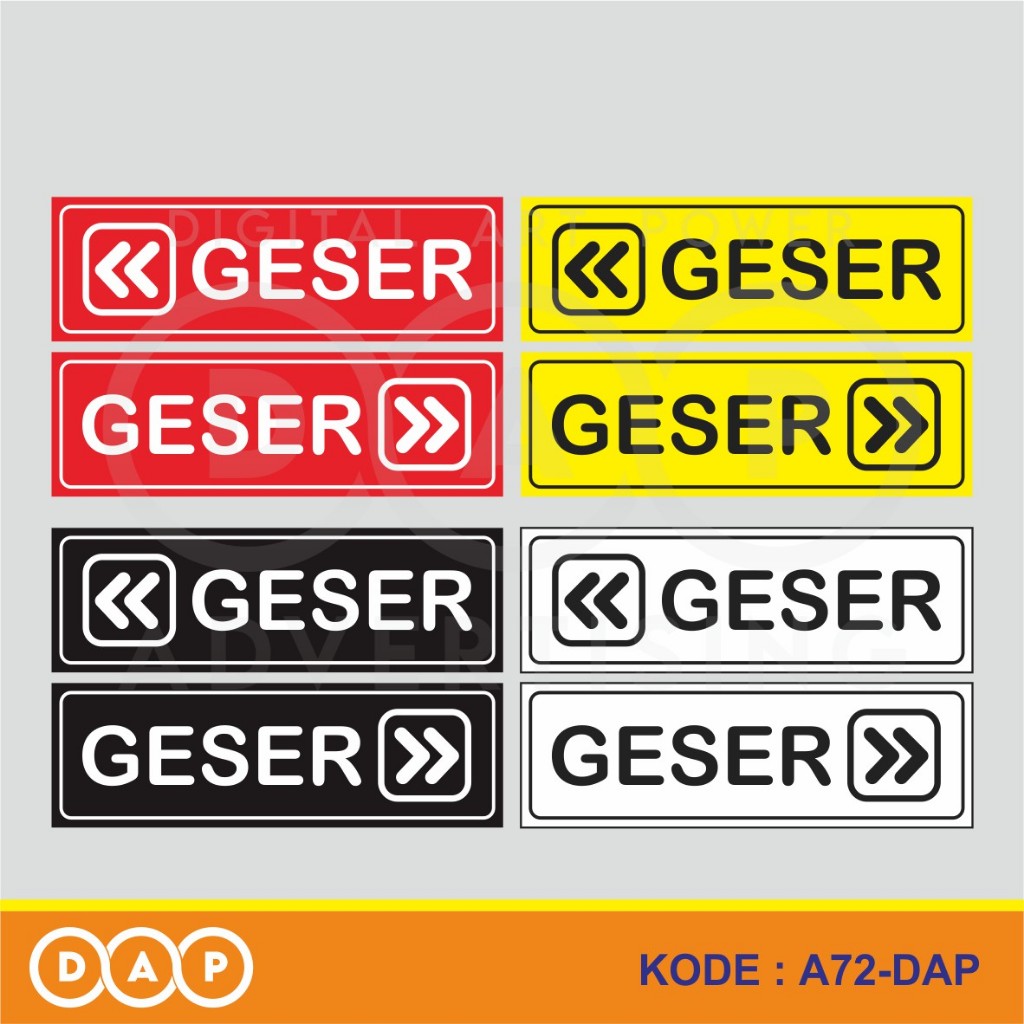

A72 - Acrylic Sign, Stiker Akrilik Geser Kiri Kanan, Landscape, Tahan Air, Termurah, Bisa Custom