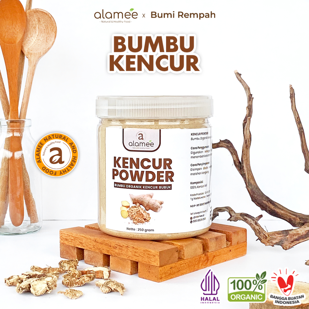 

ALAMEE Kencur Bubuk Bumbu Dapur Organik Murni Asli Tanpa Campuran Seasoning Powder Spice 250g