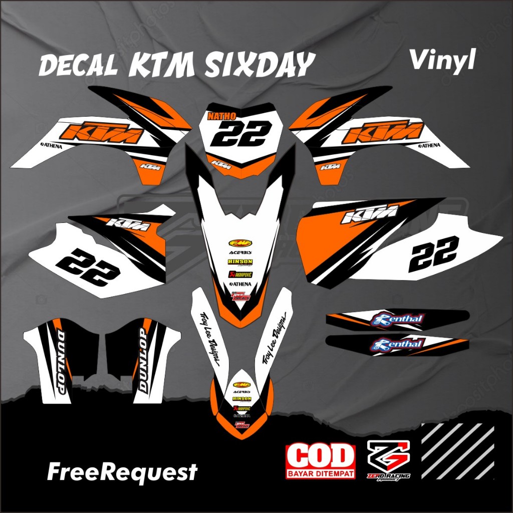 DECAL KTM SIXDAY DECAL KTM 250 KTM 85 FULL BODY STIKER KTM 250