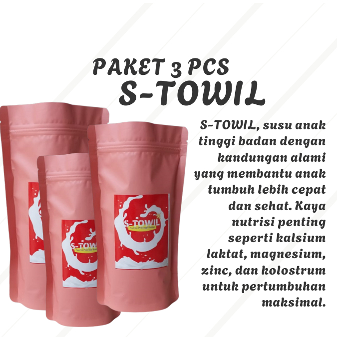 

s-towil paket 3 pcs susu peninggi badan anak alami halal