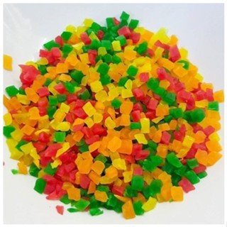 

Sukade Socade Sokade Buah Kering Manis Mix 4 Warna Warni Colorful Fruit Chips