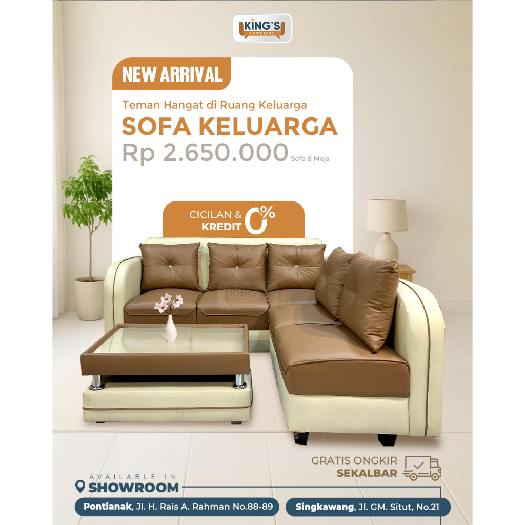 KINGS FURNITURE PONTIANAK - SOFA CANDY - SOFA SUDUT - SOFA KELUARGA - SOFA SILICONE - SOFA KULIT - S