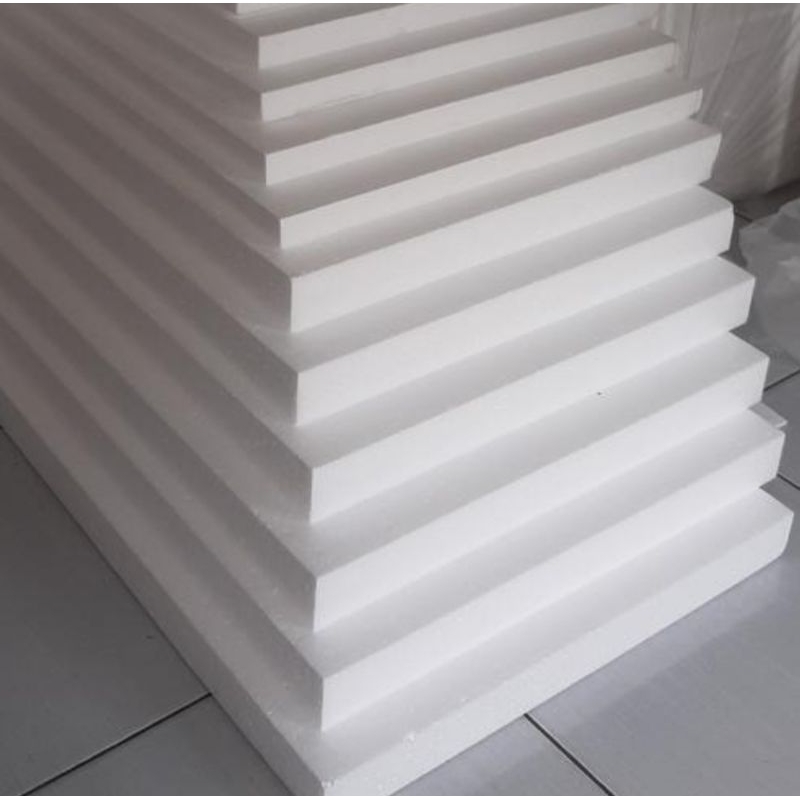 

D (D13) PAPAN STEROFORM GABUS LEMBARAN TEBAL 4 CM UKURAN 100 X 50X4 CM KUALITAS MEDIUM