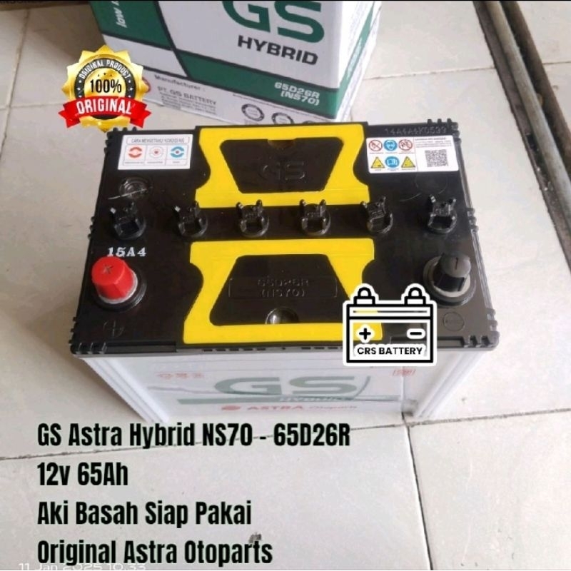 Aki Mobil Chevrolet Aveo, Captiva Bensin Accu GS Astra Hybrid NS70 65Ah