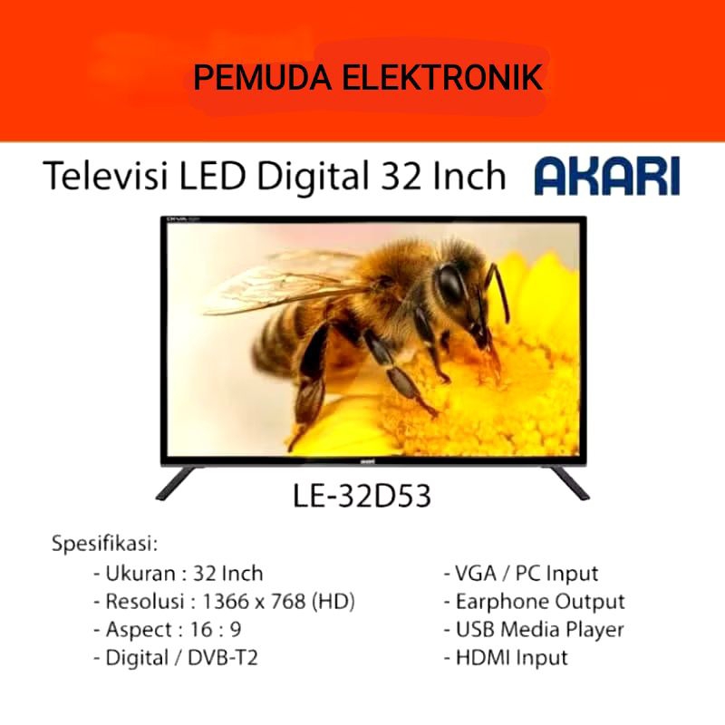 TV LED Digital AKARI 32 Inch LE-32D53