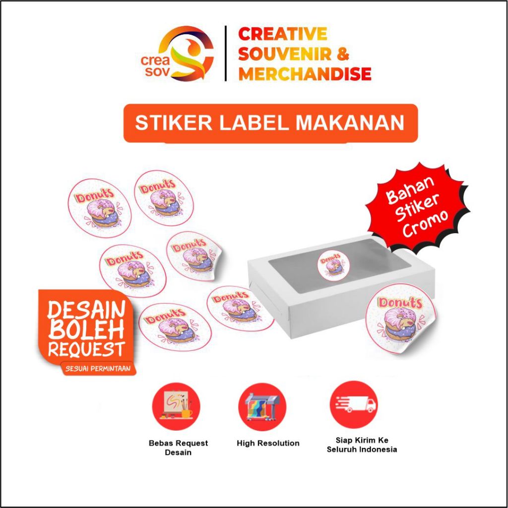 

Creasov – Sticker Donat Cromo Bulat Label Makanan Murah Cetak Stiker Cromo Murah Costum