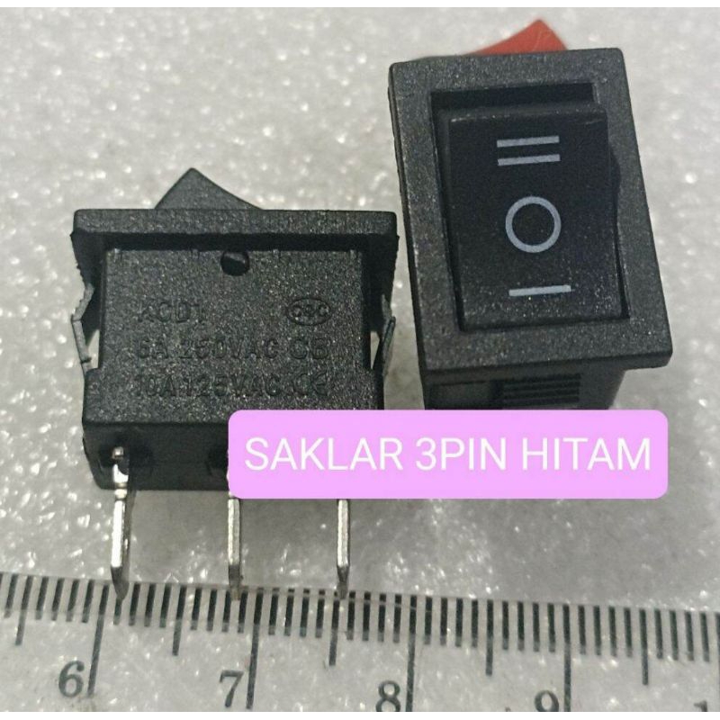SAKLAR 3PIN HITAM SAKLAR 3 KAKI SAKLAR 3 PIN SWITCH KAROKE 3 PIN