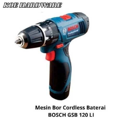 KoeHardaware - Mesin Bor Cordless Baterai 12V BOS GSB 120 LI ASLI ORIGINAL BOS