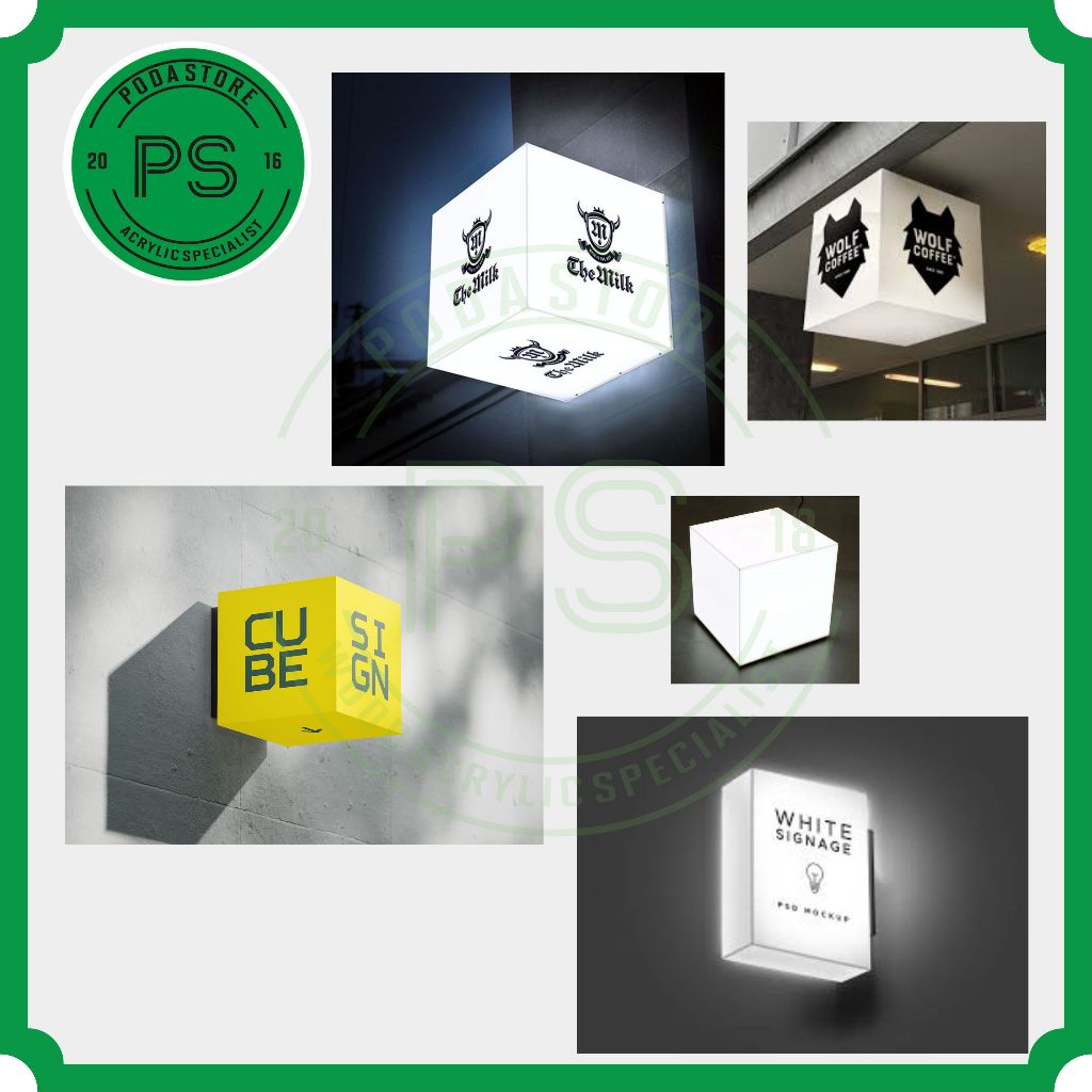 Neon Box Kubus / Cube Sign Light Box
