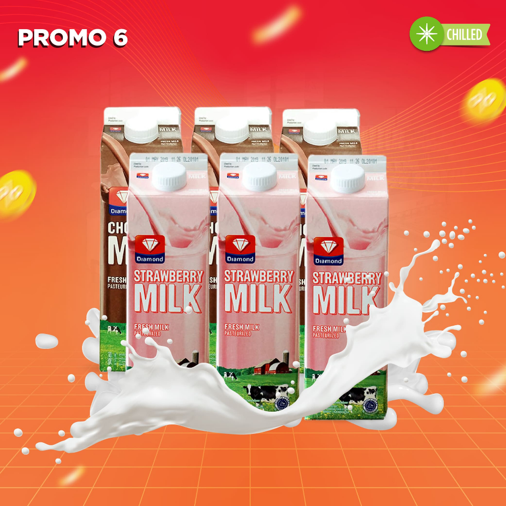 

PAKET FRESH MILK 946 ML 3 CHOCOLATE & 3 STRAWBERRY
