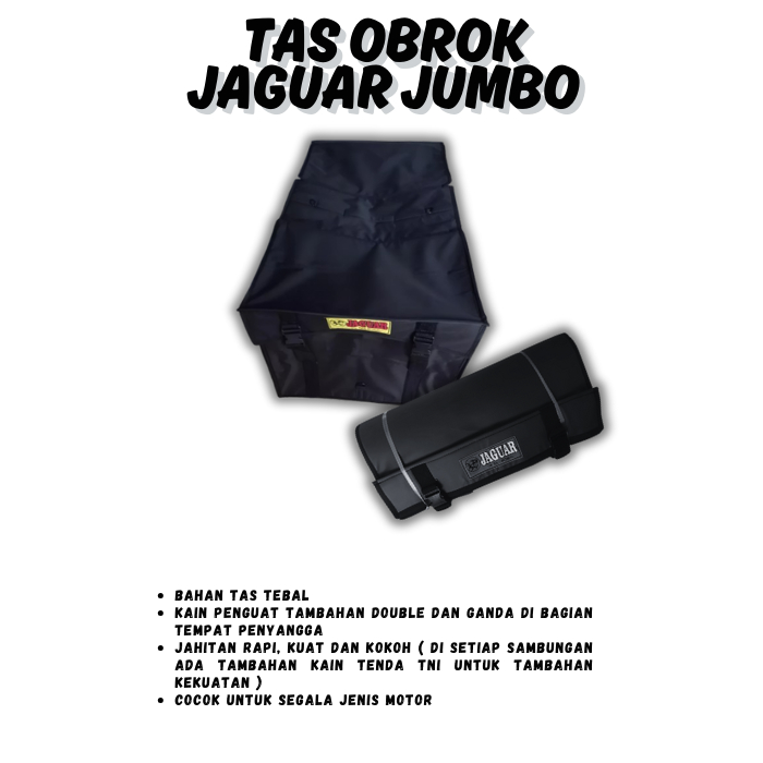 Tas Obrok Motor Jumbo Merk Jaguar -  Kuat, Tahan Air , Muat Banyak