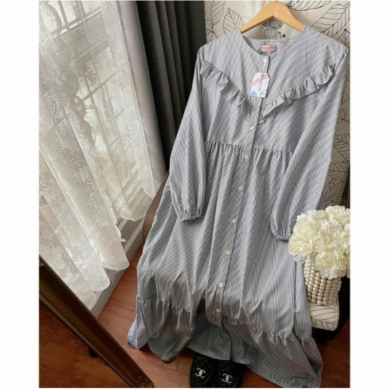 PRELOVED Haidee & Orlin - Hayya Dress Stripes Blue