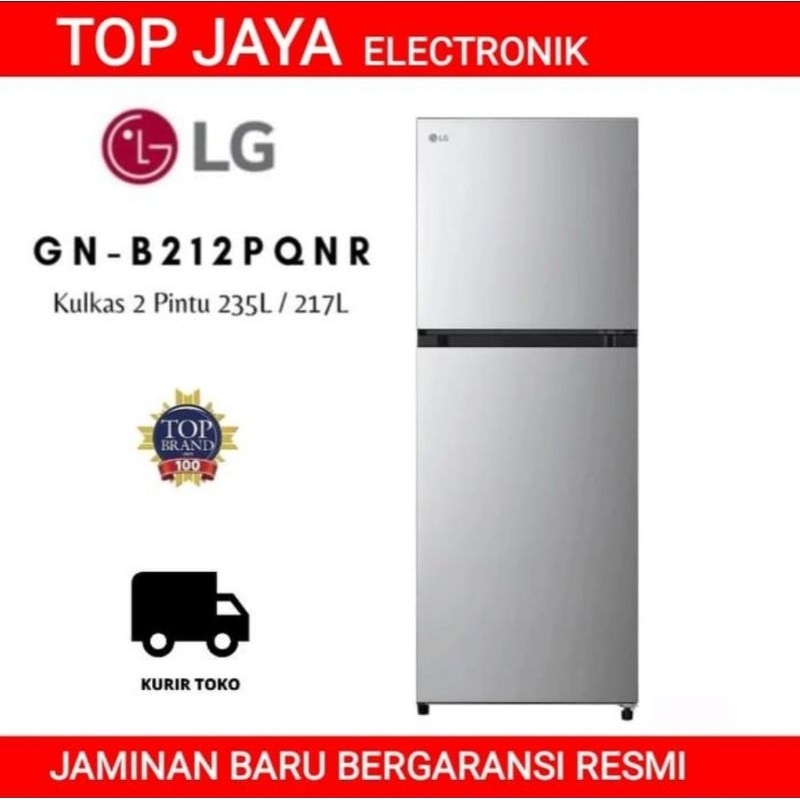 KULKAS LG 2 PINTU QN-B212PQNR/LEMARI ES 2 PINTU LG/LEMARI ES LG 2 PINTU TANPA BUNGA ES