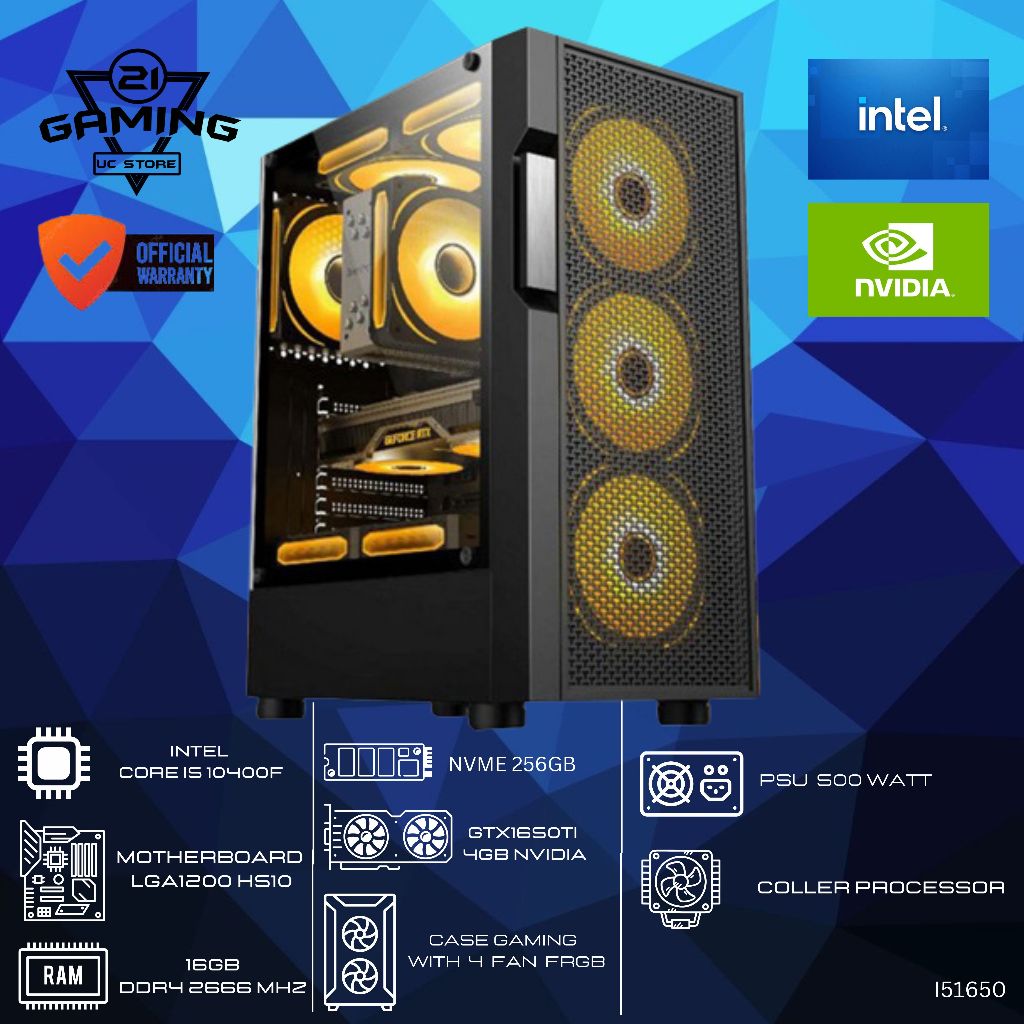 PC RAKITAN I5 10400F 16GB VGA1650