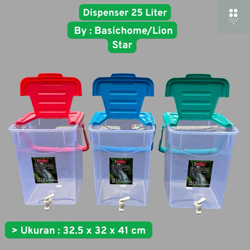 BASIC HOME LION STAR Drink Jar 25 Liter Fontana / Dispenser Air Kran 25 Liter Toples Kran 25 Liter W