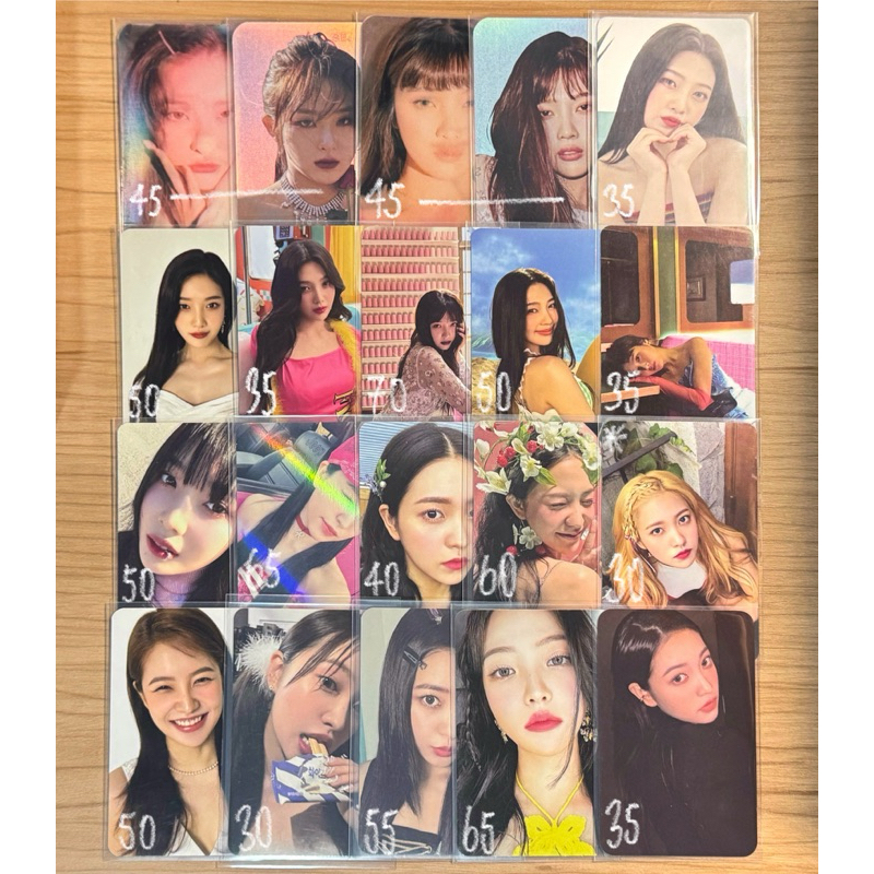 Red Velvet RV Irene Seulgi Wendy Joy Yeri photocard pc Finale Lenti Set Reveluv Welkit Photopack SG2