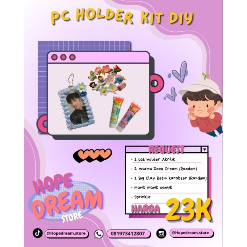 PC Holder, Holder PC Akrilik Kit DIY. Self custom Lucu dan Kreatif