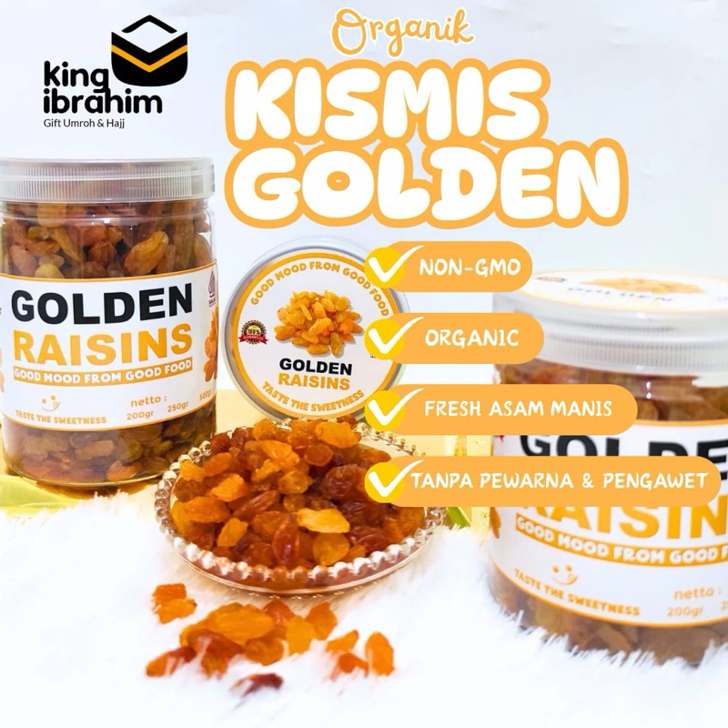 

Kismis Golden Raisin Original Fresh Asam Manis | Camilan Arab | 250gr & 500gr