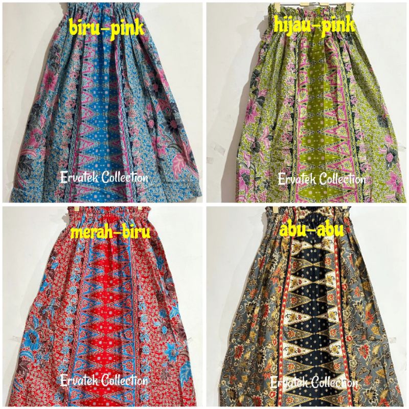 TERLARIS Rok Klok Batik Pinggang FULL KARET RK02 / Bahan Katun Halus Bawahan Wanita Kebaya Encim