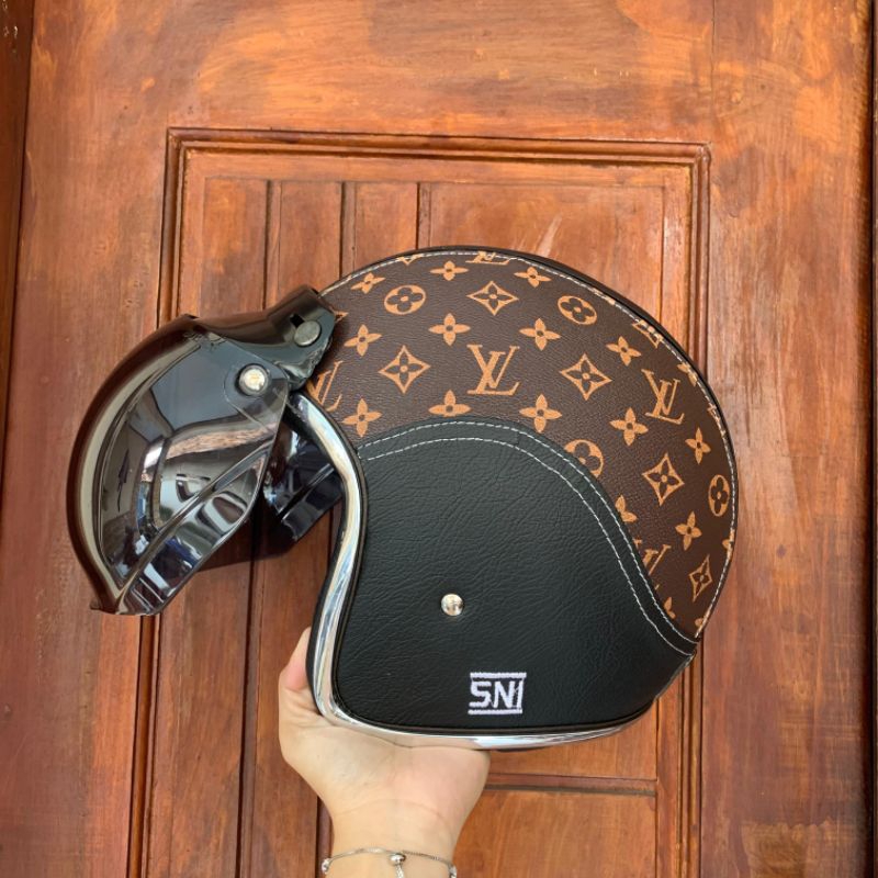 helm kulit list chrome helm bogo motif lv